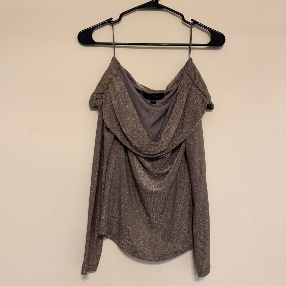 Banana Republic Off-Shoulder Sparkle Top Gold Size S - Picture 6 of 10